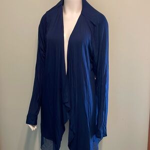 A.N.A. 2x Open Front Cardigan with Sheer Lower Back Navy - New